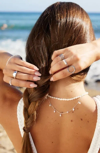 Atolea Mini Pearls Ring In Silver
