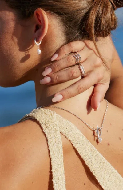 Atolea Mini Pearls Ring In Silver