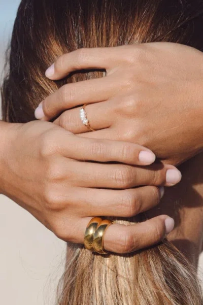 Atolea Mini Pearls Ring In Gold