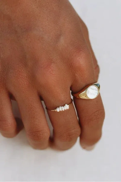 Atolea Mini Pearls Ring In Gold