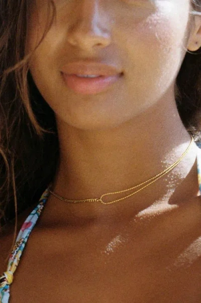 Atolea Double Trouble Choker In Gold