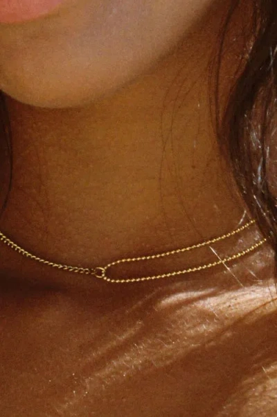 Atolea Double Trouble Choker In Gold