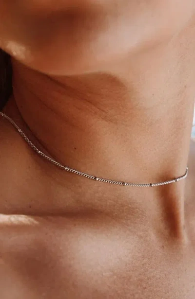 Atolea Capri Beaded Choker In Silver