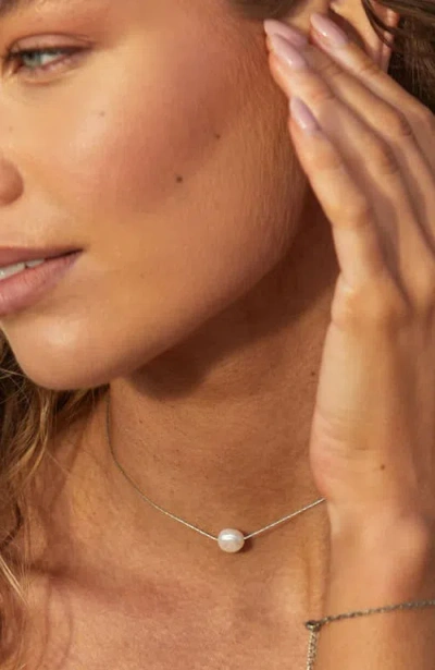 Atolea Capri Beaded Choker In Silver