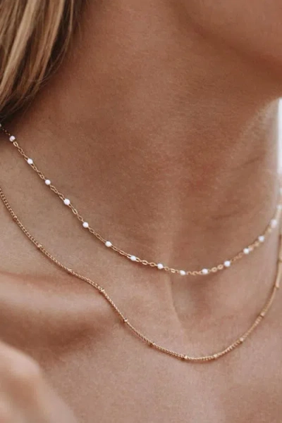 Atolea Double Beaded Choker In Gold