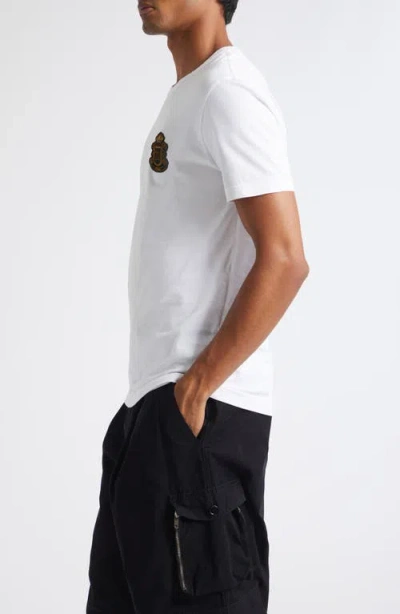 Dolce & Gabbana Heraldic Patch Short Sleeve T-shirt Size 48 In White