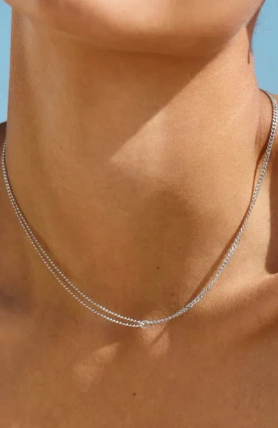Atolea Double Trouble Choker In Silver