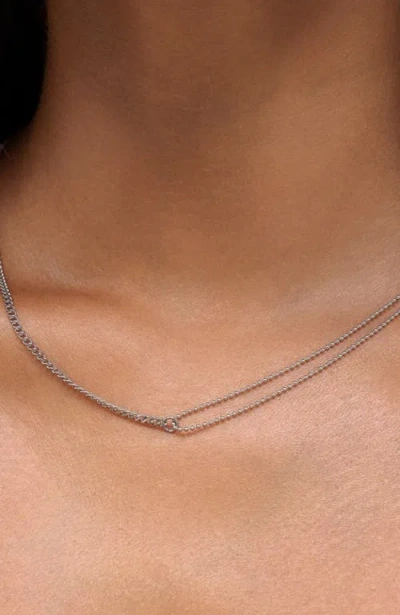 Atolea Double Trouble Choker In Silver