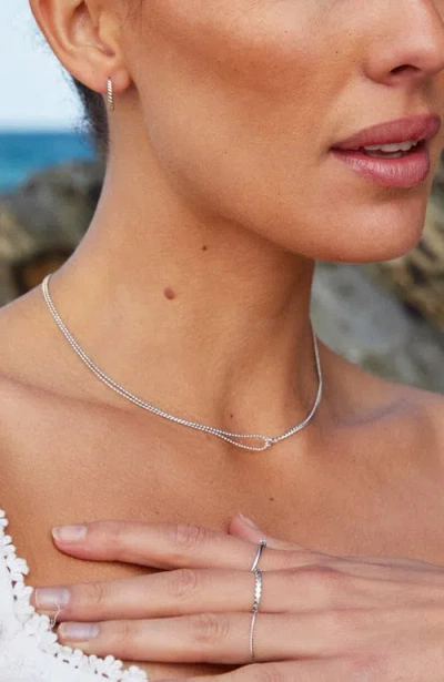 Atolea Double Trouble Choker In Silver