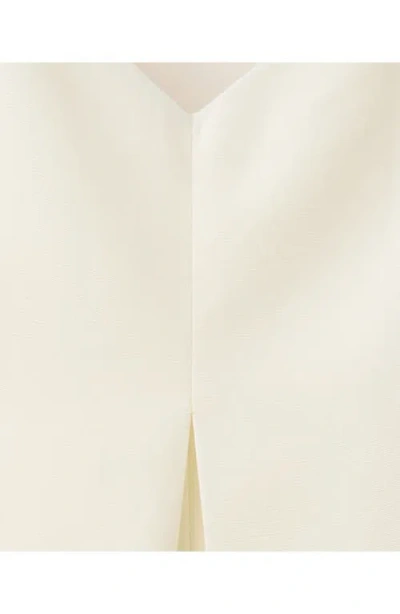 Mango Open Back Straight Jumpsuit In Ecru