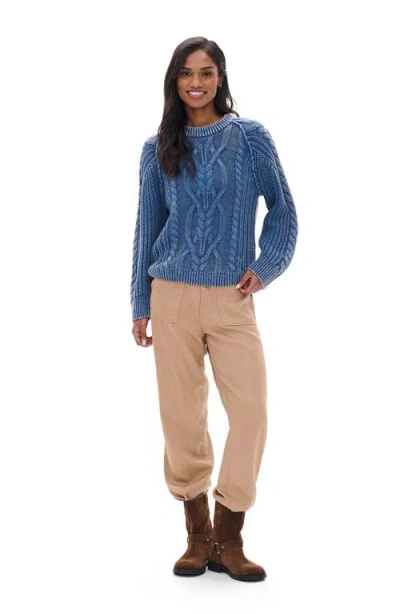 Hatley Sami Cable Knit Sweater In Blue