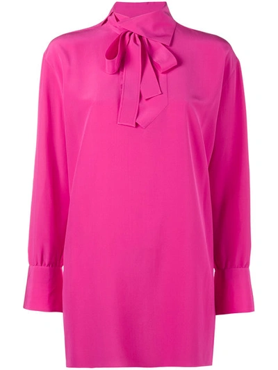 Valentino High Neck Blouse In Pink