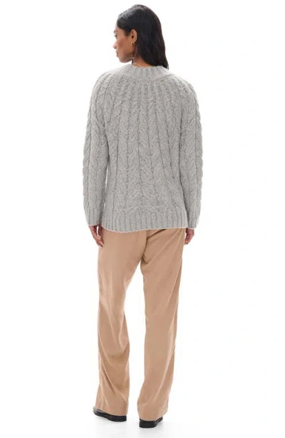 Hatley Dylan Cable Knit Sweater In Gray