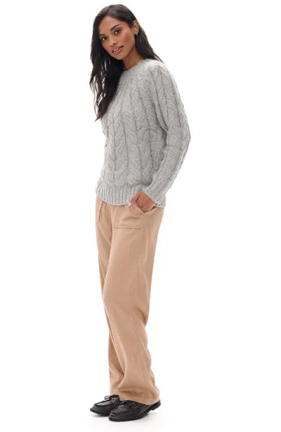 Hatley Dylan Cable Knit Sweater In Gray