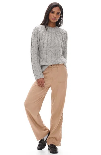 Hatley Dylan Cable Knit Sweater In Gray