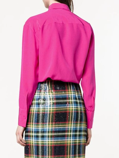 Shop Valentino High Neck Blouse In Pink