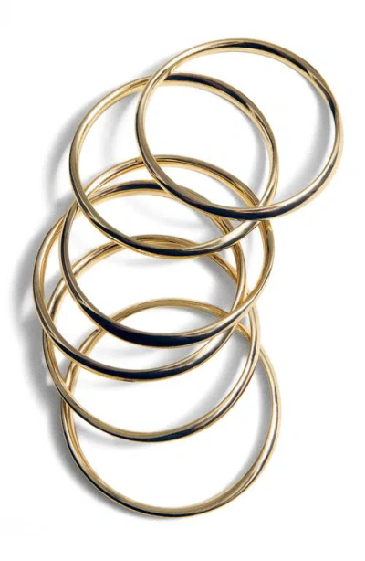 Mango Mixed Bangle Bracelet Set In Gold