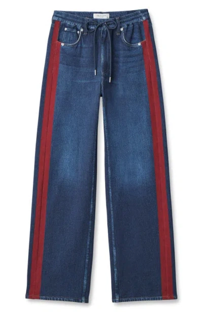 Rag & Bone Miramar Drawstring Track Pants In Blue