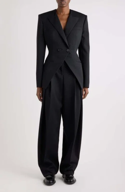 Givenchy Cutaway Wool Jacket In Black
