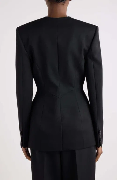 Givenchy Cutaway Wool Jacket In Black