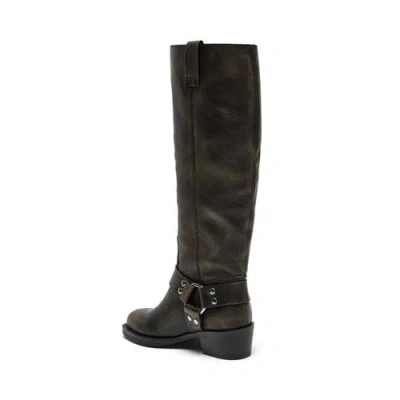 Silent D Hervee Boot In Smokey Black Leather