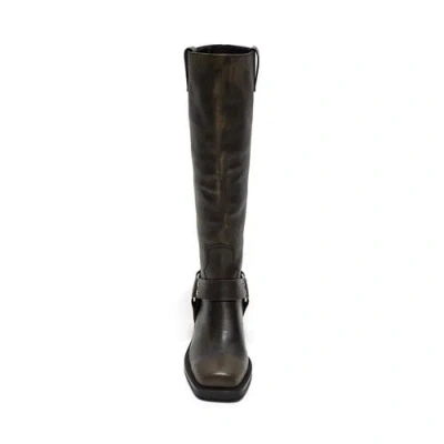 Silent D Hervee Boot In Smokey Black Leather