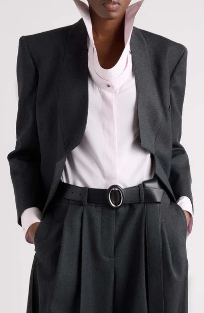 Givenchy Reverse Lapel Wool Jacket In Gray