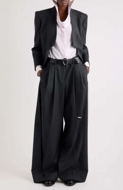Givenchy Reverse Lapel Wool Jacket In Gray