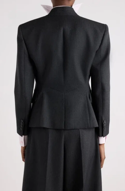 Givenchy Reverse Lapel Wool Jacket In Gray