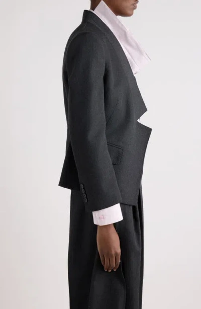 Givenchy Reverse Lapel Wool Jacket In Gray