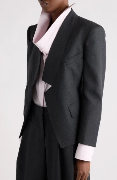 Givenchy Reverse Lapel Wool Jacket In Gray