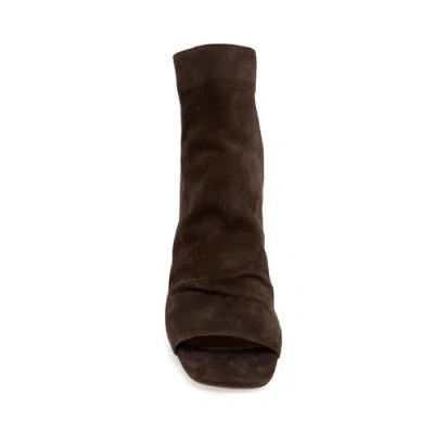 Silent D Cilba Open Toe Bootie In Choc Suede