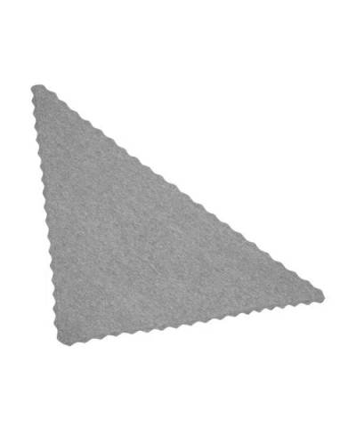 Echo Scallop Knit Triangle In Grey Heather