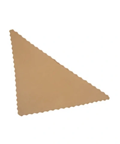Echo Scallop Knit Triangle In Camel Heather