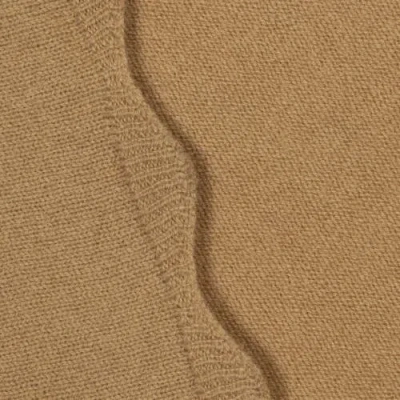 Echo Scallop Knit Triangle In Camel Heather