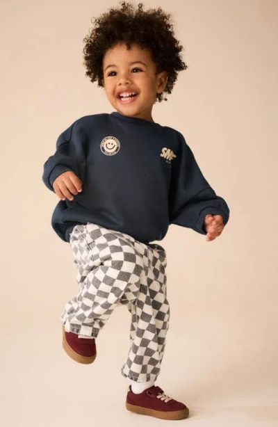 Next Kids' Checkerboard Pants In Black