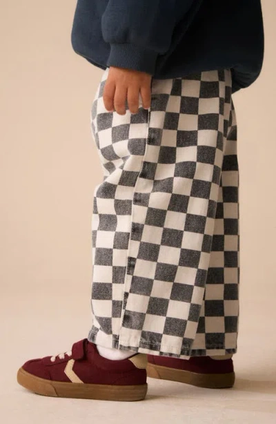 Next Kids' Checkerboard Pants In Black