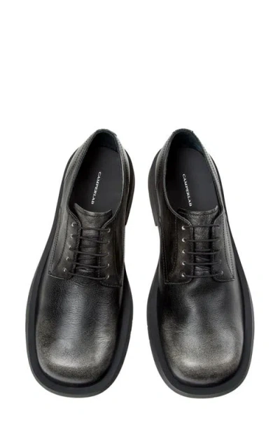 Camper Mil Leather Derby In Black Multi