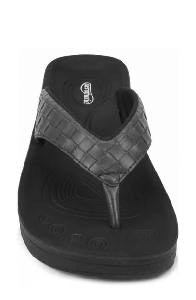 Aerothotic Clarus Flip Flop In Black
