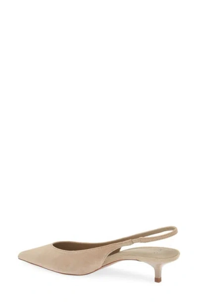 Mango Cande Pointed Toe Slingback Pump In Sand