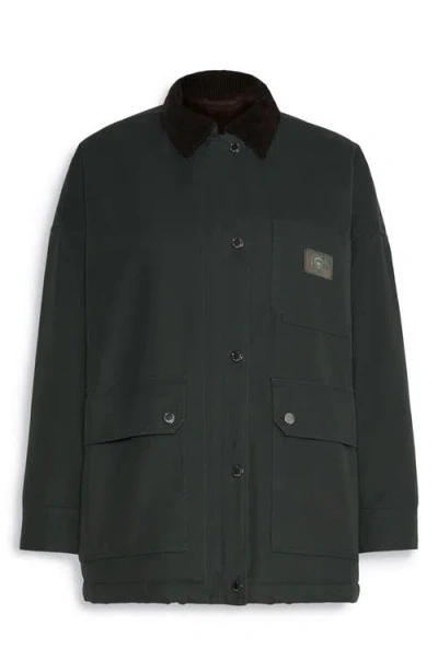 Weekend Max Mara Pecora Cotton Utility Coat In Green