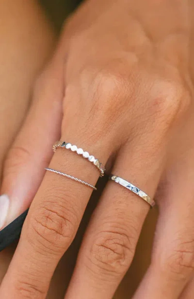Atolea Daily Rings Set In Silver