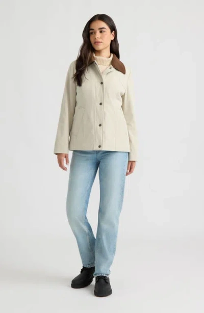 Hunter London Poly Canvas Padded Jacket In Neutral