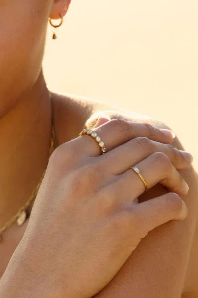 Atolea Dainty Crystal Ring In Gold