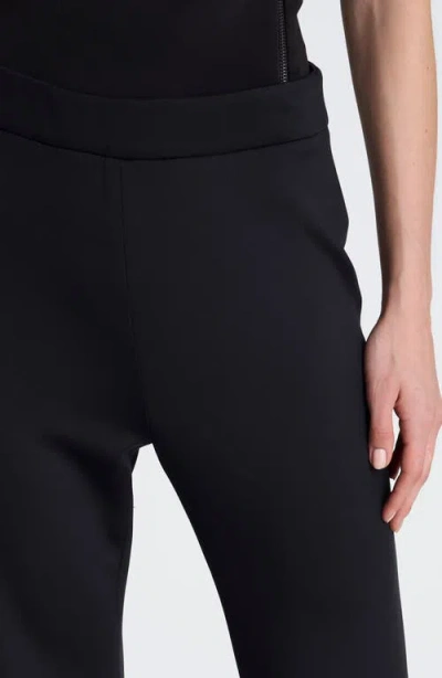 Kenneth Cole High Rise Pull On Flare Zip Back Pant In Black