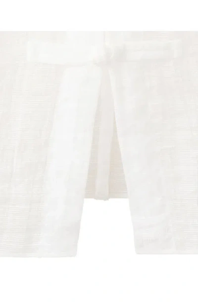 Mango Semi-sheer Textured Top In White