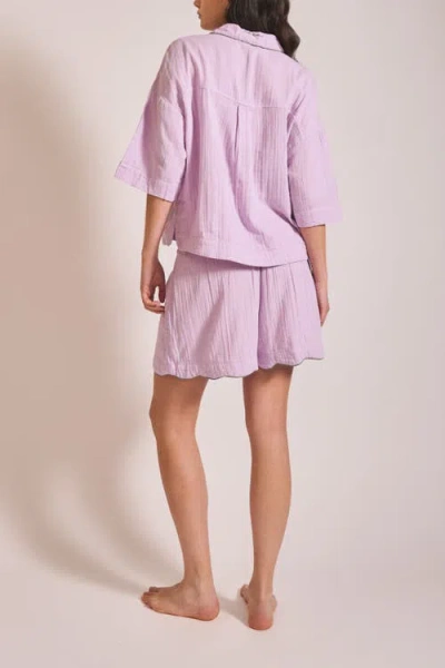 Tbco Cotton Gauze Short Pajamas In Pattern
