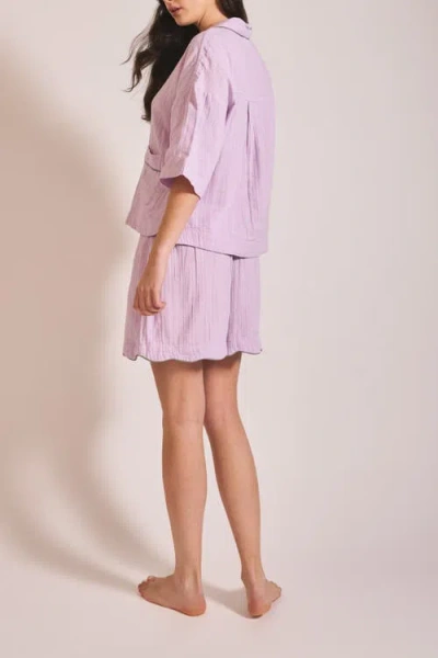 Tbco Cotton Gauze Short Pajamas In Pattern