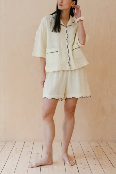 Tbco Cotton Gauze Short Pajamas In Pattern