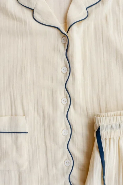Tbco Cotton Gauze Short Pajamas In Pattern